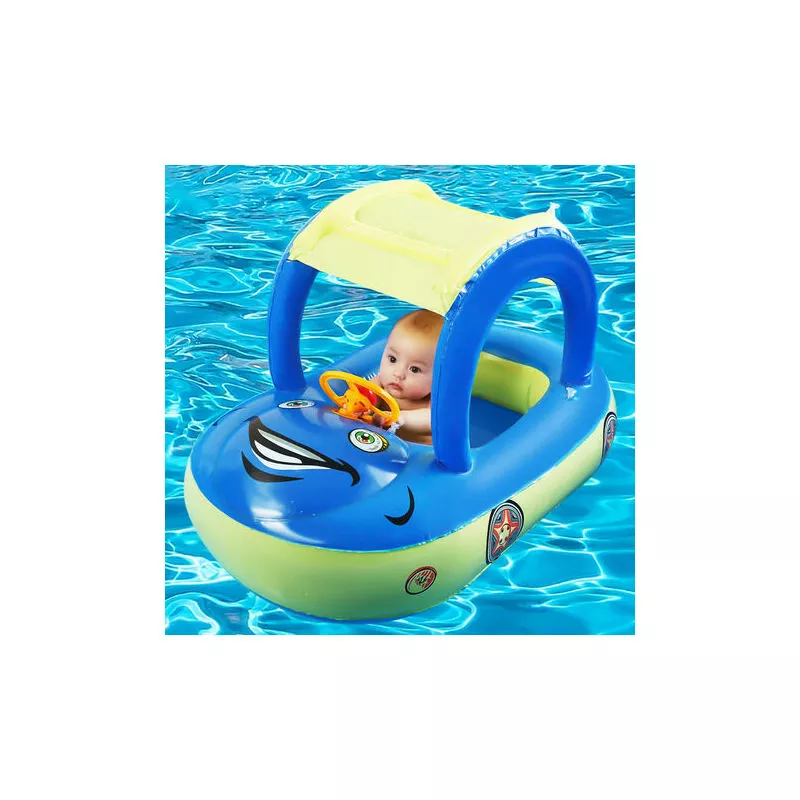 Flotador inflable para piscina de bebé con dosel