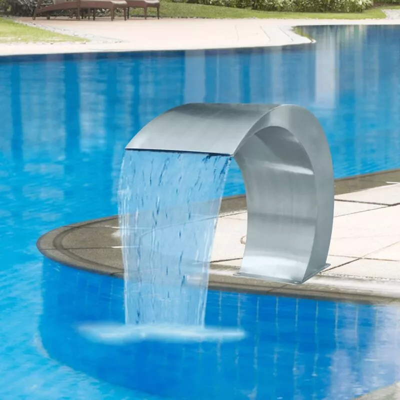 Fuente cascada para piscina de acero inoxidable 45x30x60 cm barato