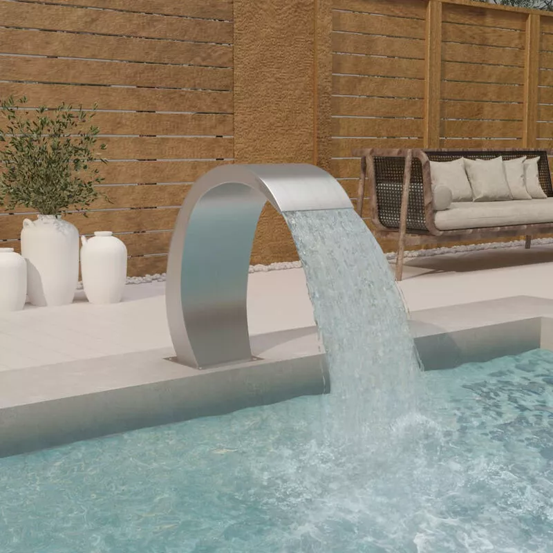 Fuente de piscina con LED de acero inoxidable 304 30x60x70 cm barato
