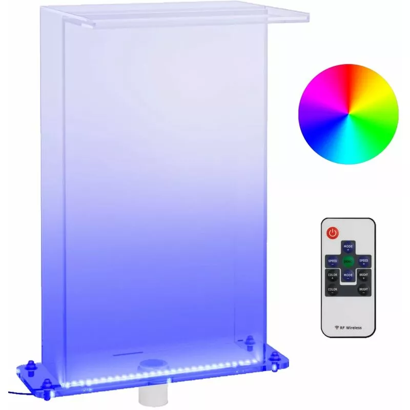 Fuente de piscina con set de conector y luces rgb acrílico 51cm Vidaxl Transparente barato