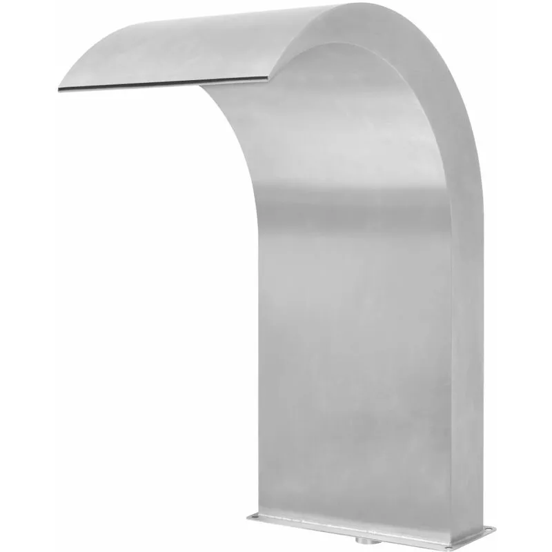 Fuente de piscina de acero inoxidable plateada 45x30x65 cm barato