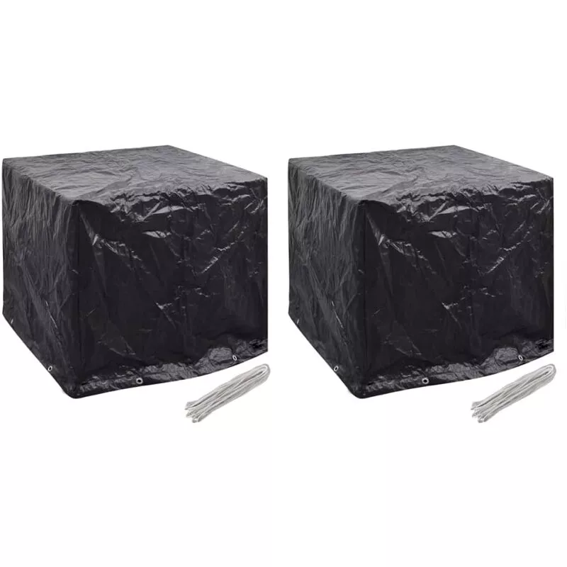 Fundas para depósito de agua 2 uds 8 ojales 116x100x120 cm - Negro barato