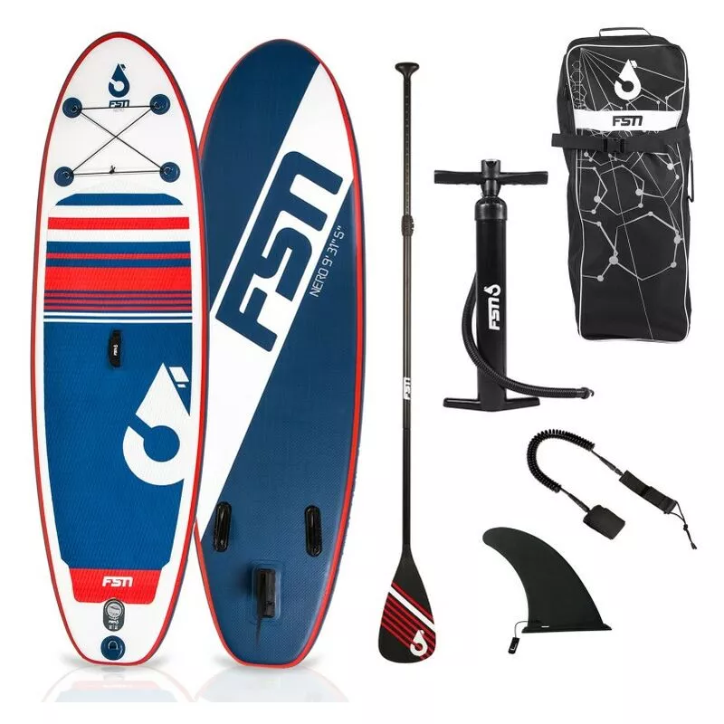Fusion - Paddle Hinchable NERO 9'0 - 274 x 79 x 13 cm - Con inflador