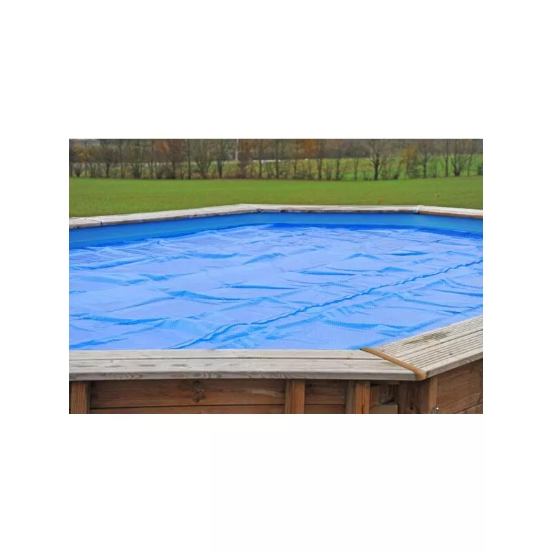 GRÉ - Cubierta de verano para piscina de madera ovalada avocado con dimensions intérieures 6