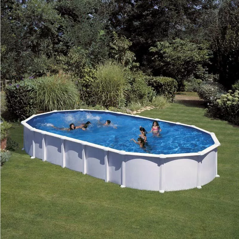 GRÉ - Piscina de acero color blanco Haiti Ovalada 915 x 470 x ↕132 cm Gre KITPROV9188 barato
