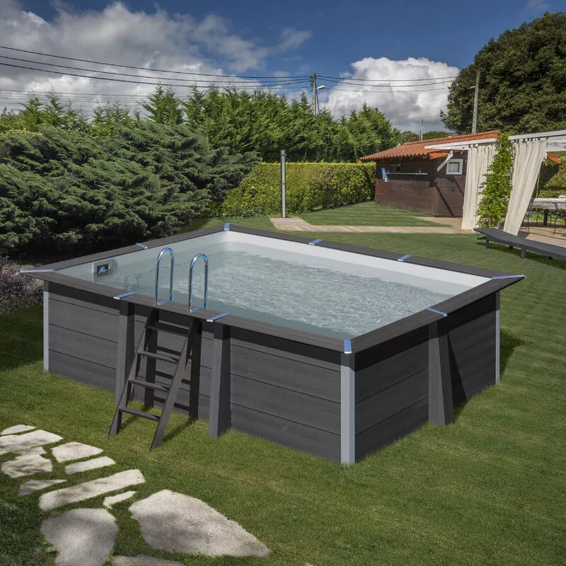 Gré - Piscina De Composite Rectangular Con Sistema De Montaje Ipe - 466 X 326 X 124 Cm Barato