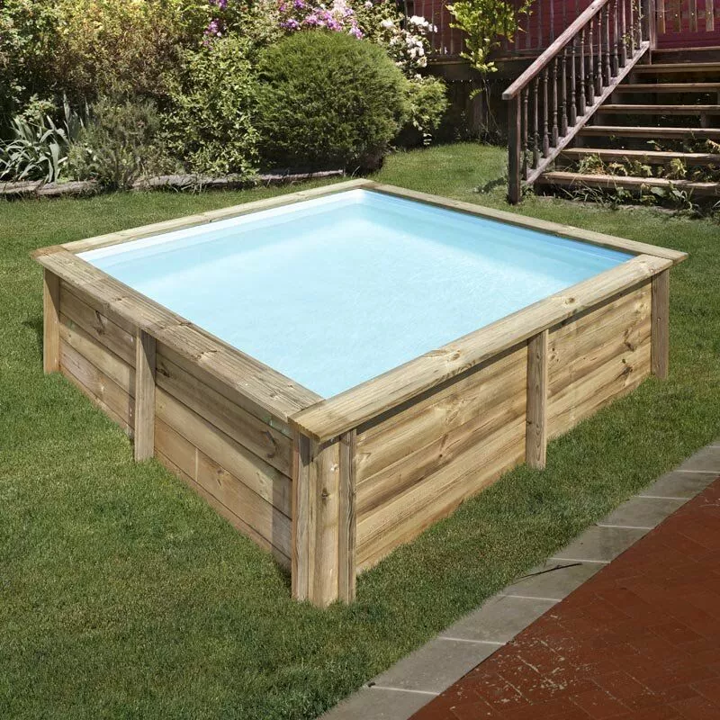 GRÉ - Piscina de madera Cuadrada City – 225 x 225 x ↕68 cm Gre 790000 barato