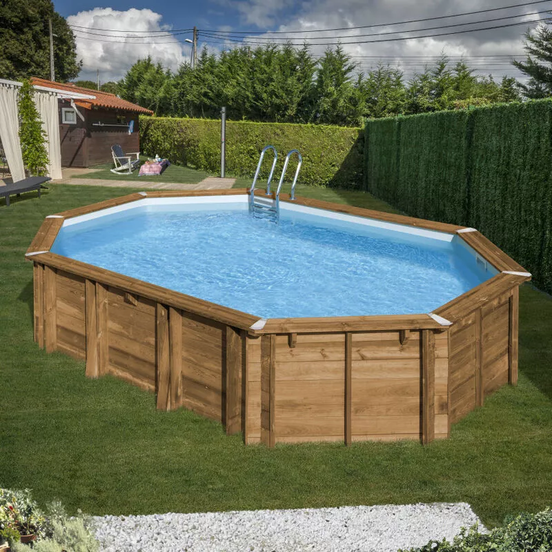 GRÉ - Piscina de madera Gre Avocado 656 x 456 x 131 cm barato