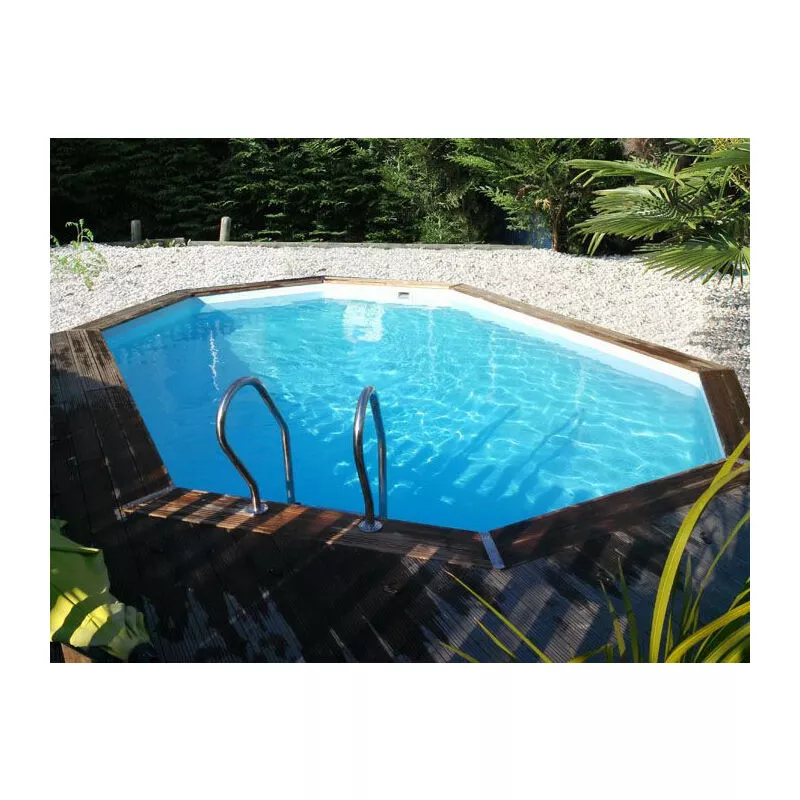 GRÉ - Piscina de madera ovalada Gre Grenade-2 436 x 336 x 117 cm barato