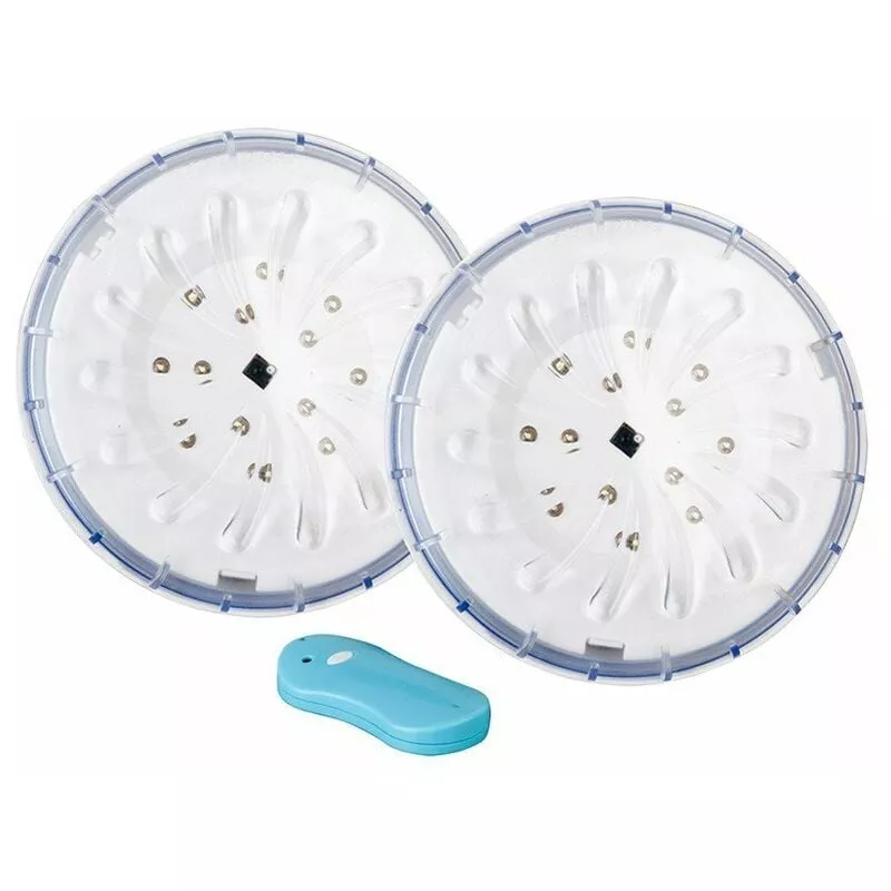 GRÉ - Set 2 focos led blanco con mando piscina barato