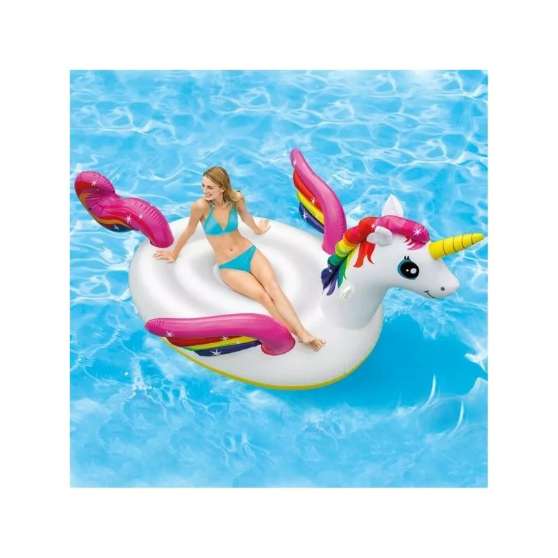 Giant Giant Inflable Inflable Unicornio Island Materassage Pool 224x164 cm barato
