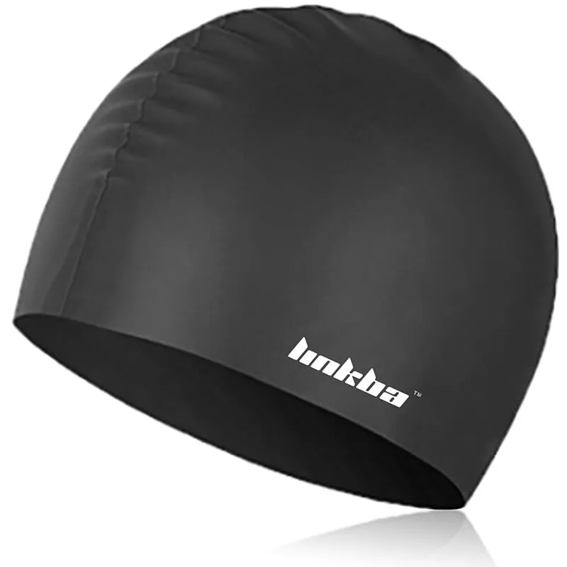 Gorro de natacion de pelo largo de silicona para mujeres