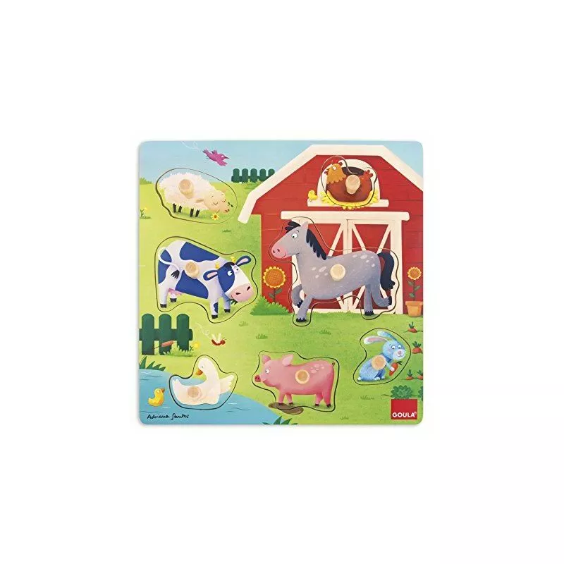 Goula Mothers&Babies Farm Puzzle 7 pcs Rompecabezas de figuras 7 pieza(s) Granja barato