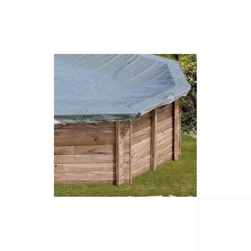 Gre cubierta de invierno piscina de madera cuadrada 335 x 335 cm barato