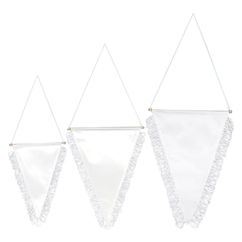 Grupo K-2 - BANDERÍN TRIANGULAR PARA SUBLIMACIÓN Blanco 250 x 180 mm barato