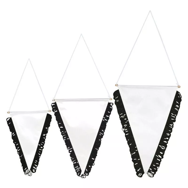 Grupo K-2 - BANDERÍN TRIANGULAR PARA SUBLIMACIÓN negro 200 x 130 mm barato