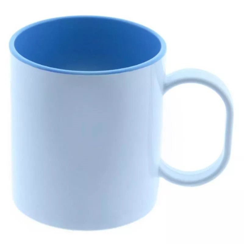 Grupo K-2 - TAZA PLÁSTICO CON INTERIOR DE COLOR PARA SUBLIMACIÓN Azul barato