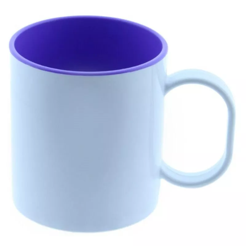 Grupo K-2 - TAZA PLÁSTICO CON INTERIOR DE COLOR PARA SUBLIMACIÓN Morado barato