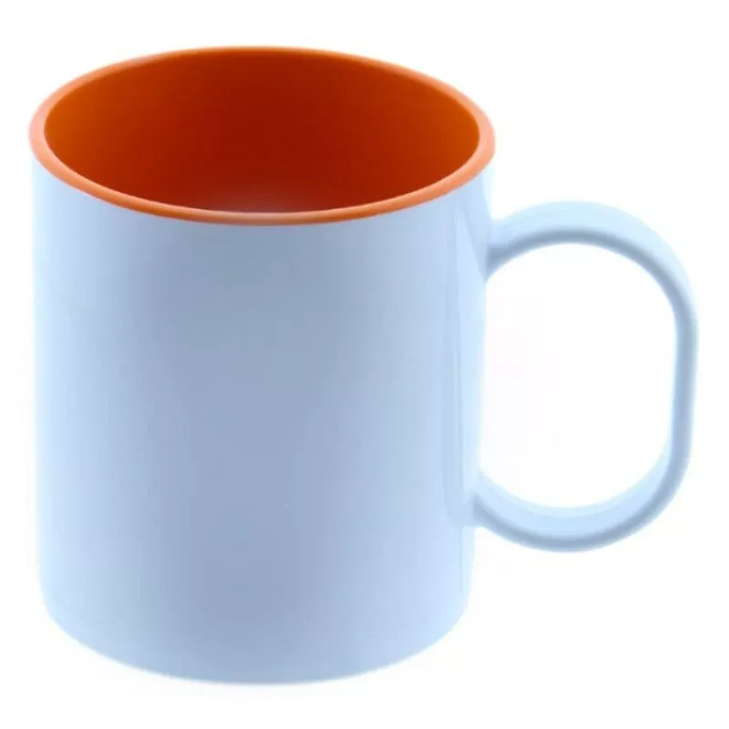 Grupo K-2 - TAZA PLÁSTICO CON INTERIOR DE COLOR PARA SUBLIMACIÓN Naranja barato