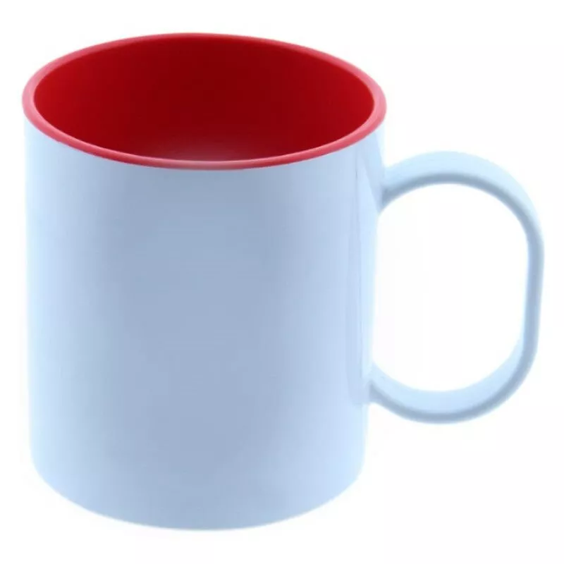 Grupo K-2 - TAZA PLÁSTICO CON INTERIOR DE COLOR PARA SUBLIMACIÓN Rojo barato