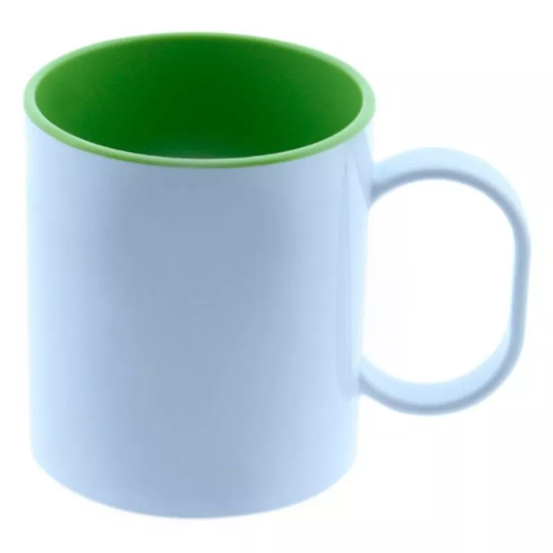 Grupo K-2 - TAZA PLÁSTICO CON INTERIOR DE COLOR PARA SUBLIMACIÓN Verde barato