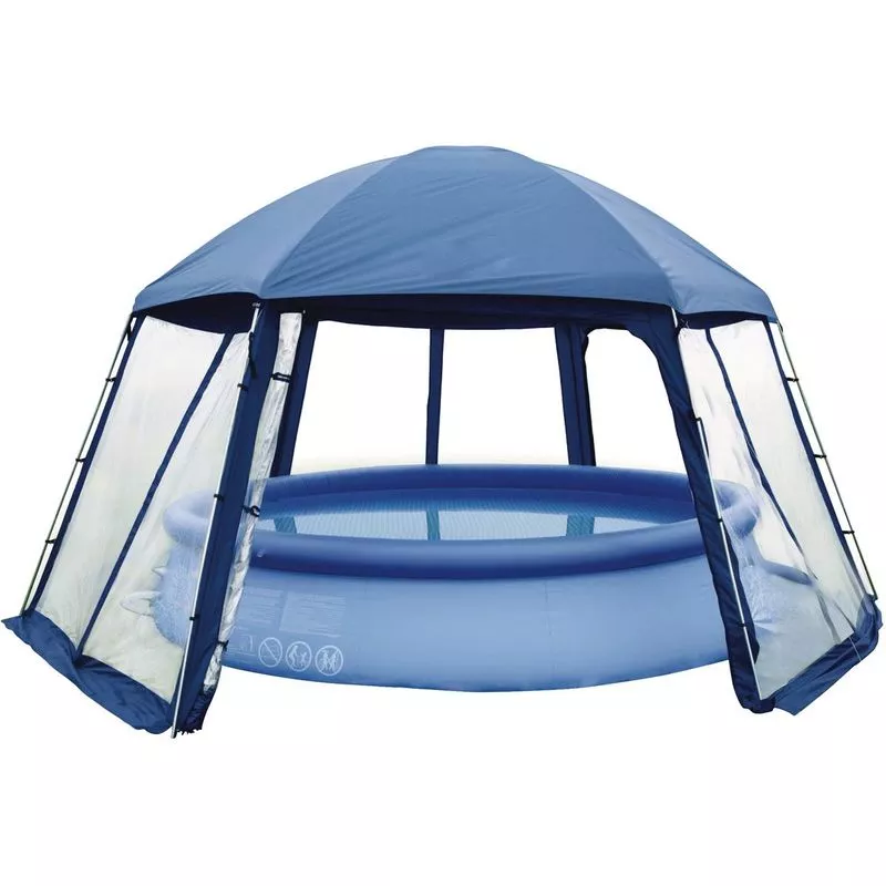 Habitat Et Jardin - Carpa para piscina en poliester 3 puertas 5 x 3.9 x 2.5 m barato