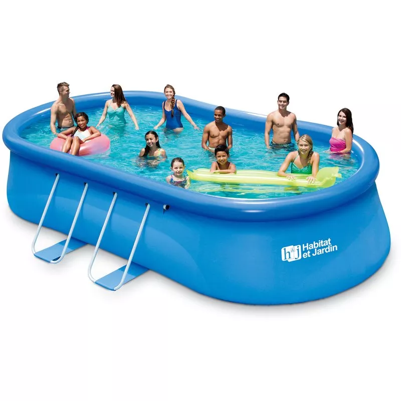 Habitat Et Jardin - Piscina ovalada transportable - 6.10 x 3.66 x 1.22 m barato