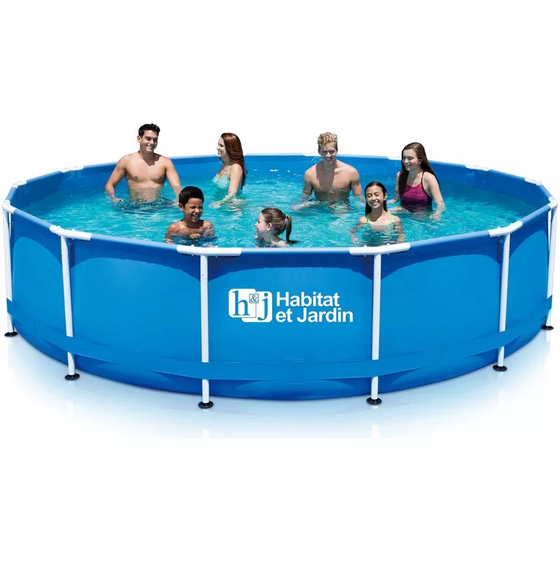 Habitat Et Jardin - Piscina tubular Metal frame pool - FETA 3 - Ø 4.57 x 1.22m barato