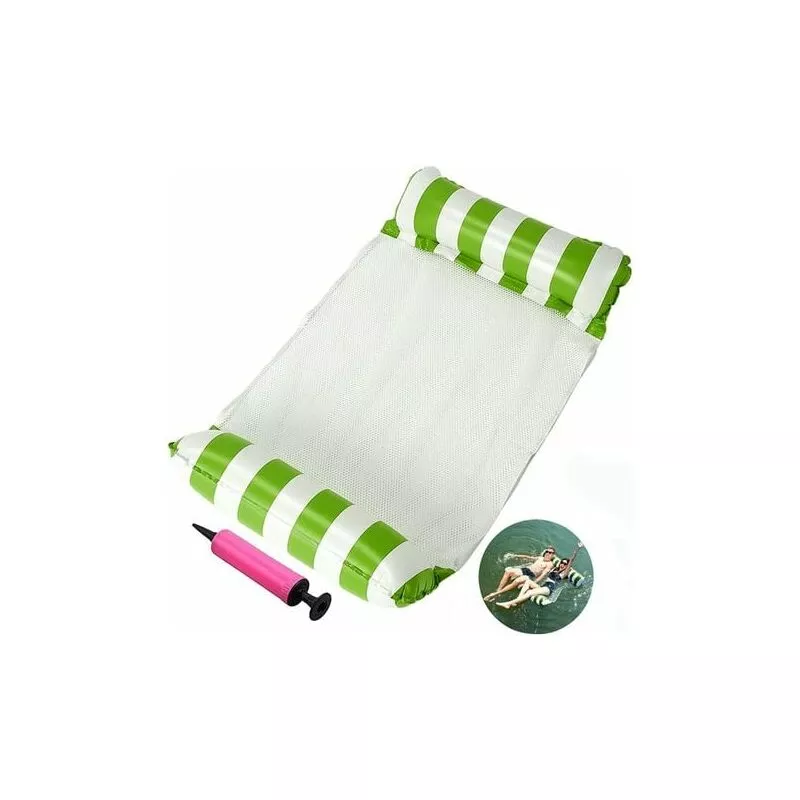 Hamaca Hinchable (Franja Verde) 131-128 cm antes de inflar CHAM barato