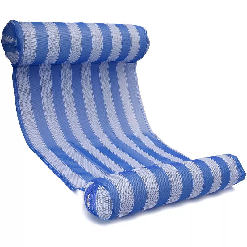 Hamaca de agua Salón de la piscina Flotador inflable Flotador Natación Verano Diversión familiar Hogar Interior al aire libre (Azul) barato