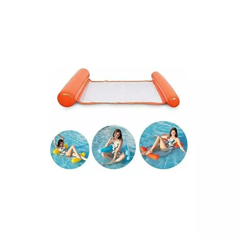 Hamaca de agua cama flotante: boya inflable para piscina - Hamaca flotante de malla para adultos - Flotador de playa de verano ultraligero con barato