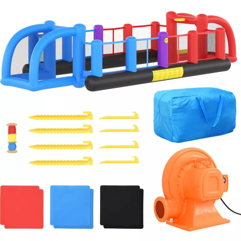 Happy Hop - Campo inflable de fútbol y voleibol 800x335x180 cm PVC - Multicolor barato