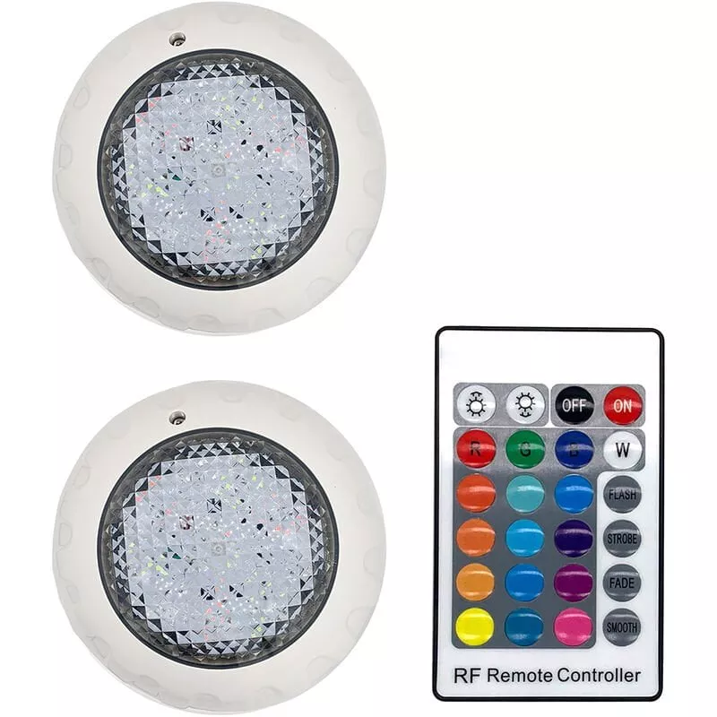 Happyshop - Luces LED para piscina de alta potencia con cambio de color RGB remoto IP68 a prueba de agua con 108 luces LED para piscina Luces barato
