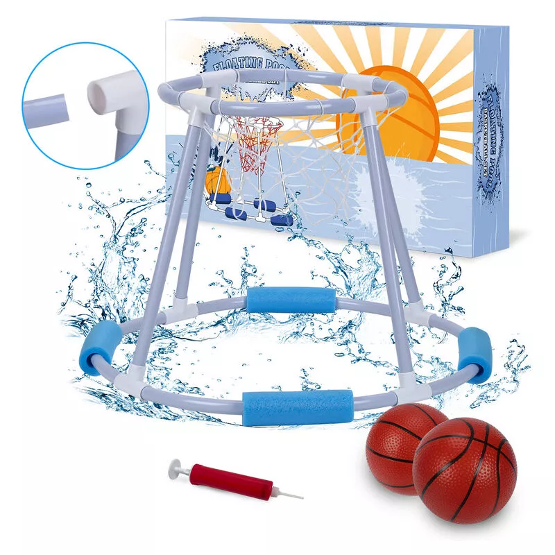 Hengda Flotante Canasta Juguetes Piscina Juegos Juguete de aro de Baloncesto Piscina al Aire Libre de Baloncesto de Verano niños y Adultos - Blanco barato