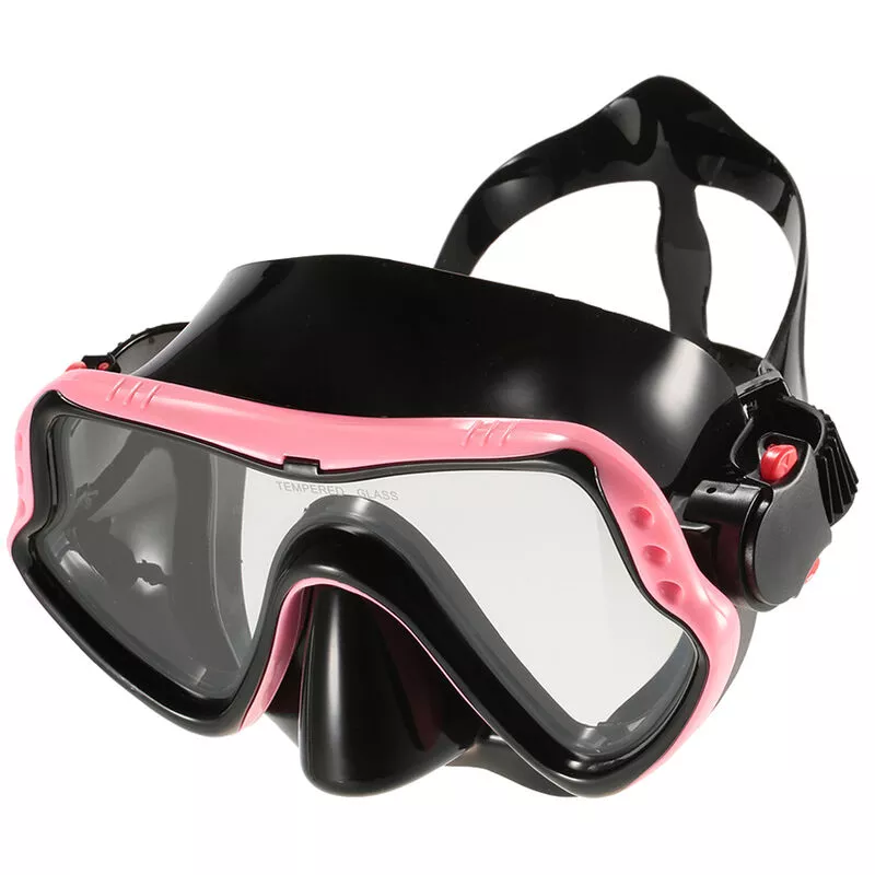 Hombre Mujer Antivaho Proteccion UV400 Mascara de buceo de una sola ventana Mascara de esnorquel Mascara de natacion Gafas Lente de vidrio templado barato
