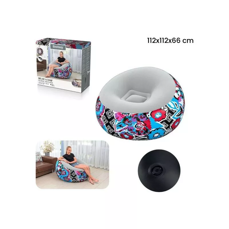 Inflato inflable-a-shair 112x112x66cm de sillón floral Arte callejero 75111 barato