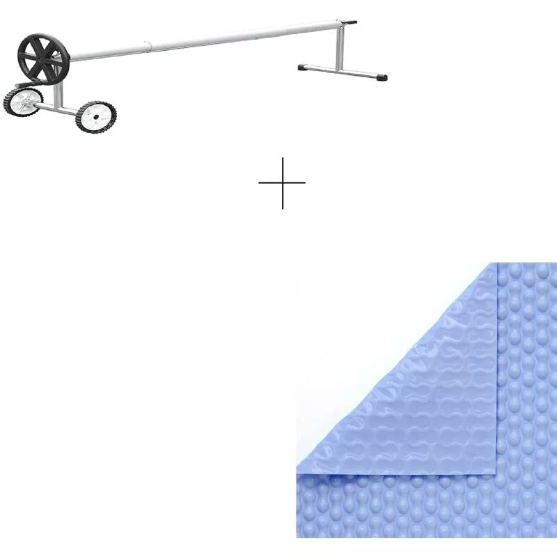 International Cover Pool - PACK COBERTOR TÉRMICO DE 500 MICRAS GEOBUBBLE COOLGUARD (11x3m) + ENROLLADOR TELESCÓPICO DE 81mm. barato