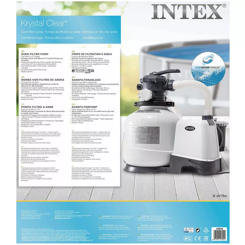 Intex - Bomba filtro arena 26648 ex 28648 universal piscinas desmontables 10500 l/h barato