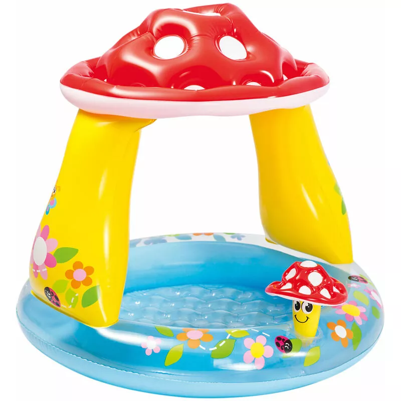 Intex - Piscina hinchable con parasol champiñón para bebé barato