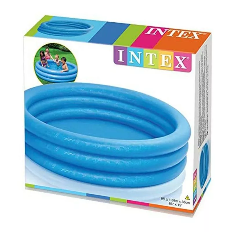 Intex - Piscina hinchable infantil azul de 3 aros de 168 x 38 cm 58446 barato