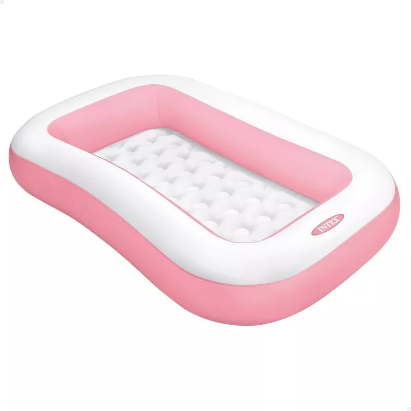 Intex - Piscina hinchable para niños rosa c/suelo acolchado 166x100x25 cm barato
