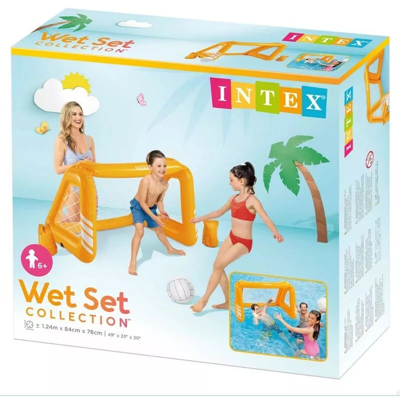 Intex - Portería Hinchable de Futbol color amarillo de 58507 barato