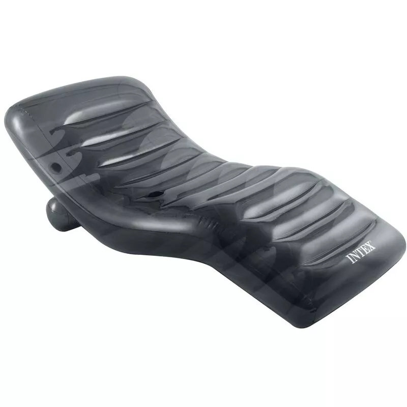 Intex - Tumbona hinchable Premium gris para piscina 191x99 cm barato