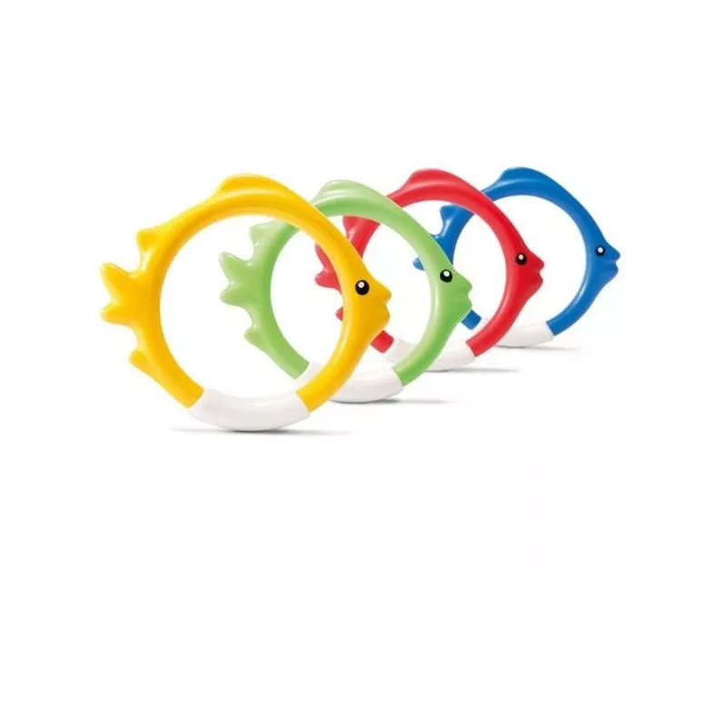 Intex - conjunto juego acuático 4 anillos de 12 cm diámetro