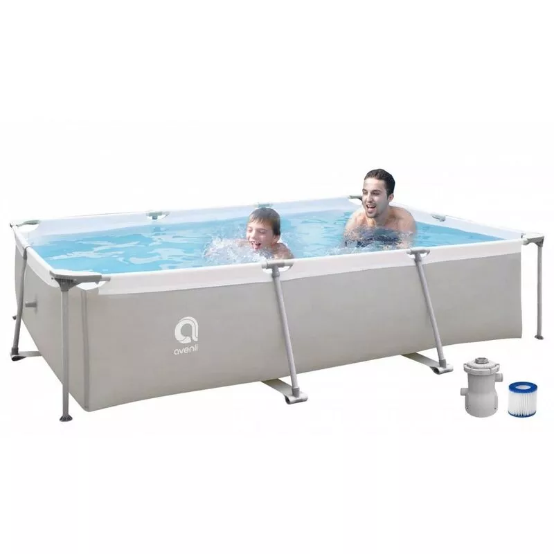 Jilong - Piscina SteelSuper Desmontable Rectangular 300x207x65 cm Con Depuradora de Cartucho 1150 litros/hora / 3700L barato