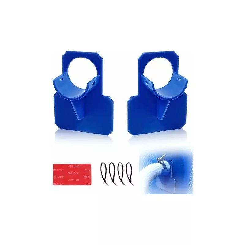 Juego de 2 soportes para manguera de piscina Adaptador de piscina Azul Accesorios de piscina para mangueras de piscina de hasta 38 mm (Azul) CHAM barato