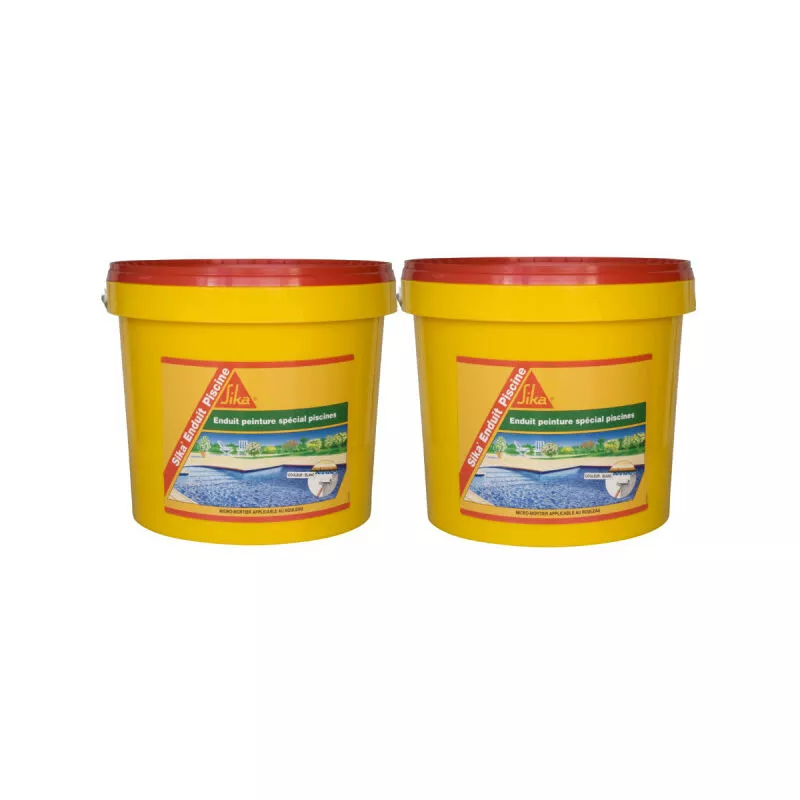 Juego de 2 suplementos de impermeabilización para piscinas Sika Enduit Piscine - Espuma blanca - Kit 6