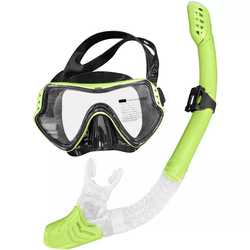 Juego de snorkel Mascara de buceo con vista amplia Juego de snorkel con parte superior seca Marco grande Lentes hermeticas y antivaho para una mejor barato