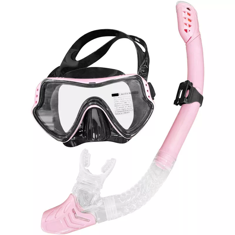 Juego de snorkel Mascara de buceo con vista amplia Juego de snorkel con parte superior seca Marco grande Lentes hermeticas y antivaho para una mejor barato