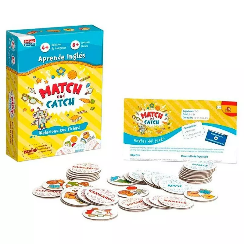 Juego educativo falomir match and catch aprende ingles barato